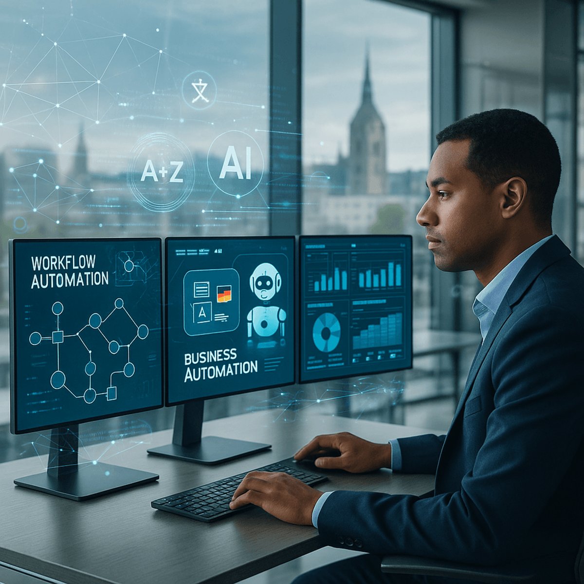 AI automation connecting modern business workflows