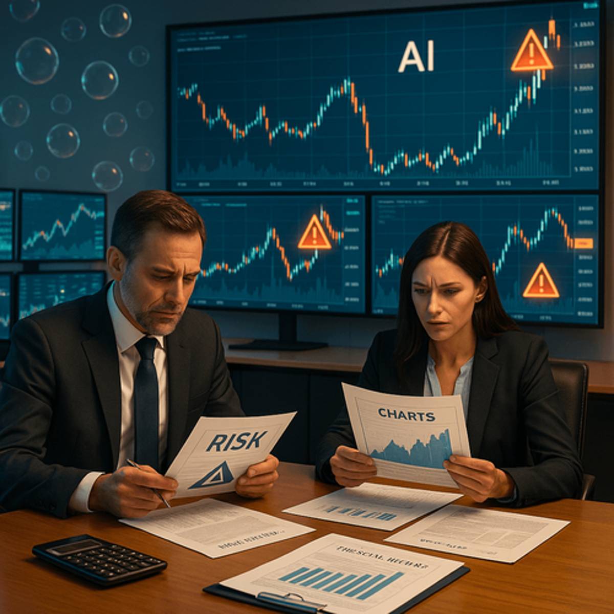 Fund Managers Sound AI Bubble Alarms as Valuations Decouple
