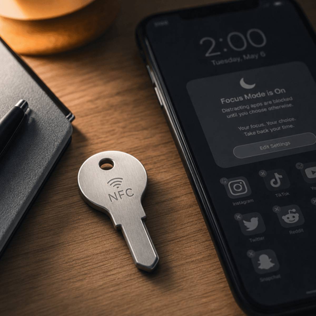$9 NFC Key Physically Blocks Your Most Addictive Apps