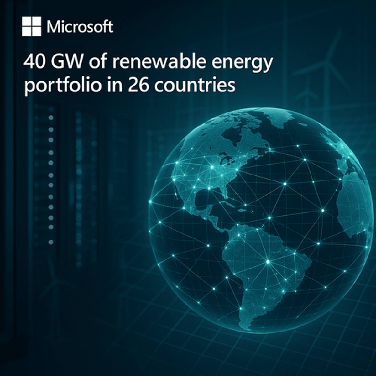 Microsoft Hits 100% Renewable Energy Match With 40GW Portfolio