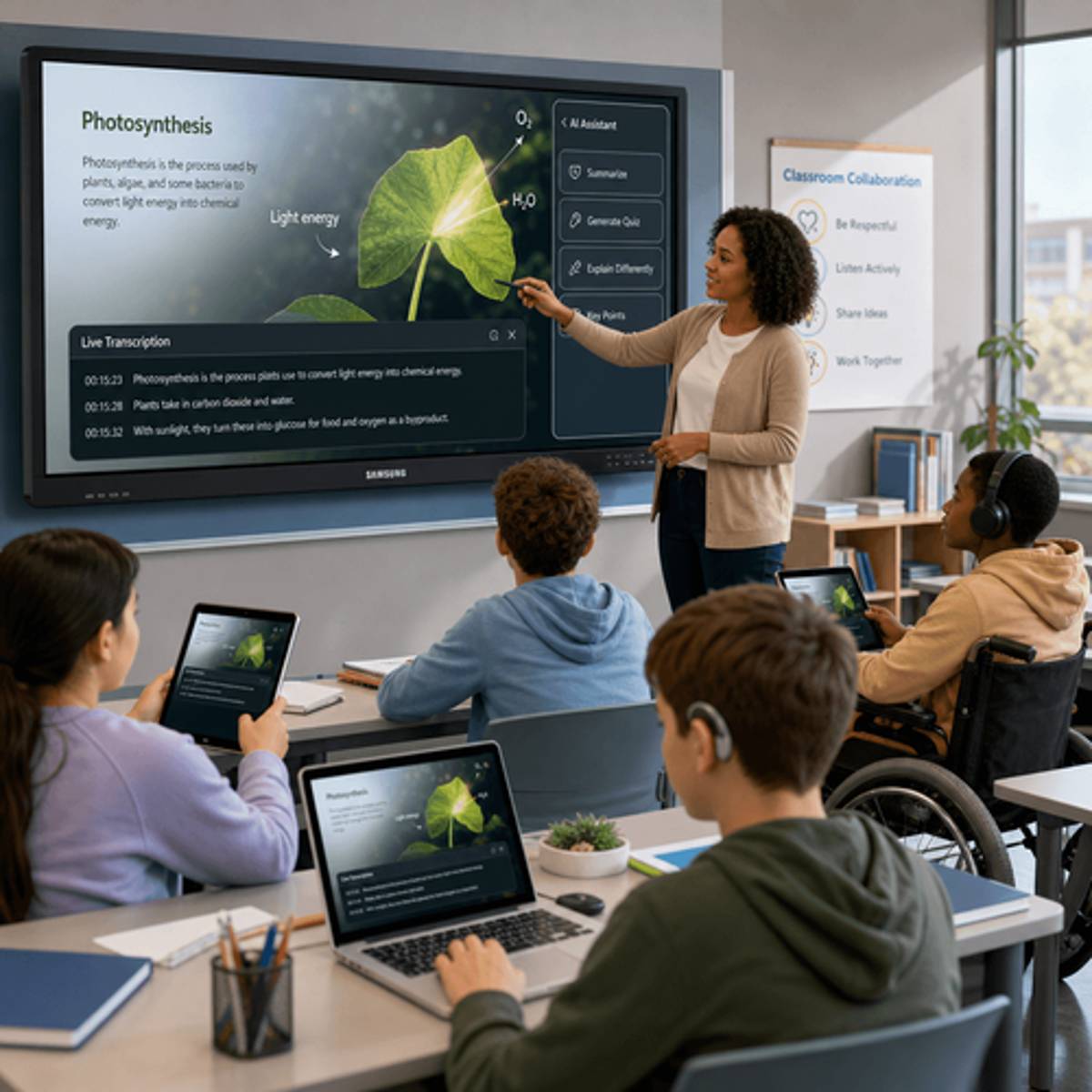 Samsung Unveils AI Assistant for Interactive Classroom Displays