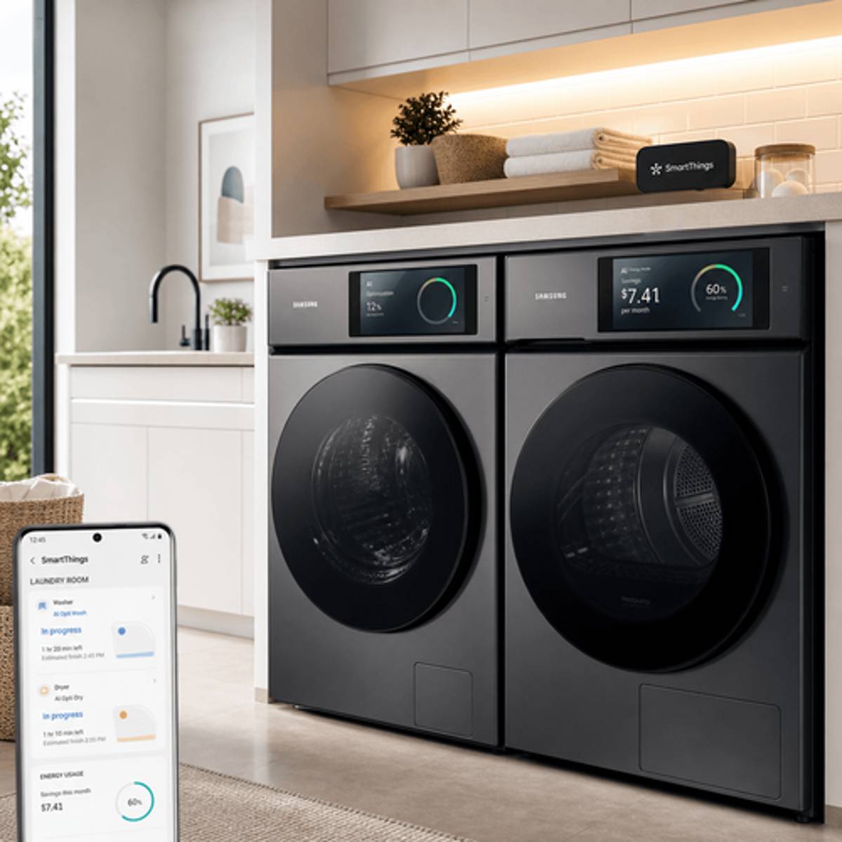 Samsung Debuts AI Washer-Dryer With Fabric Sensing & 70% Energy Cuts