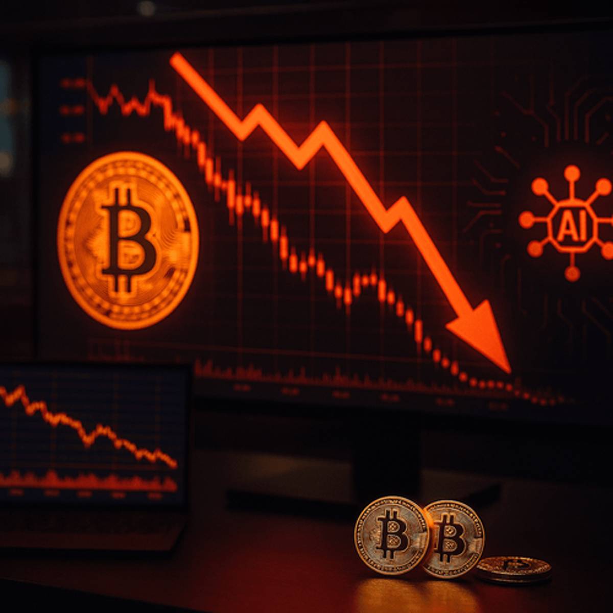 Bitcoin Tumbles 6% as AI Stock Concerns Trigger Crypto Selloff