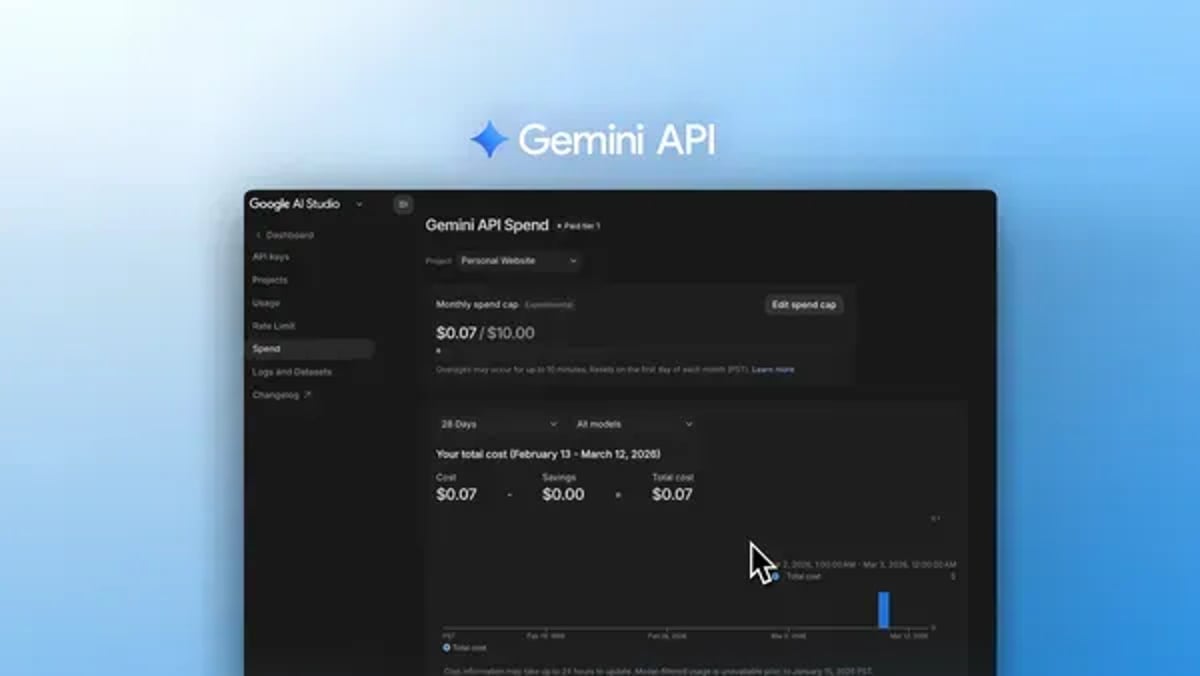 Google Adds Spend Caps to Gemini API as AI Costs Spiral