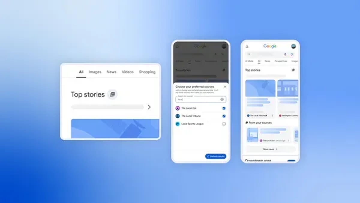 Google Rolls Out Preferred Sources to US and India Users