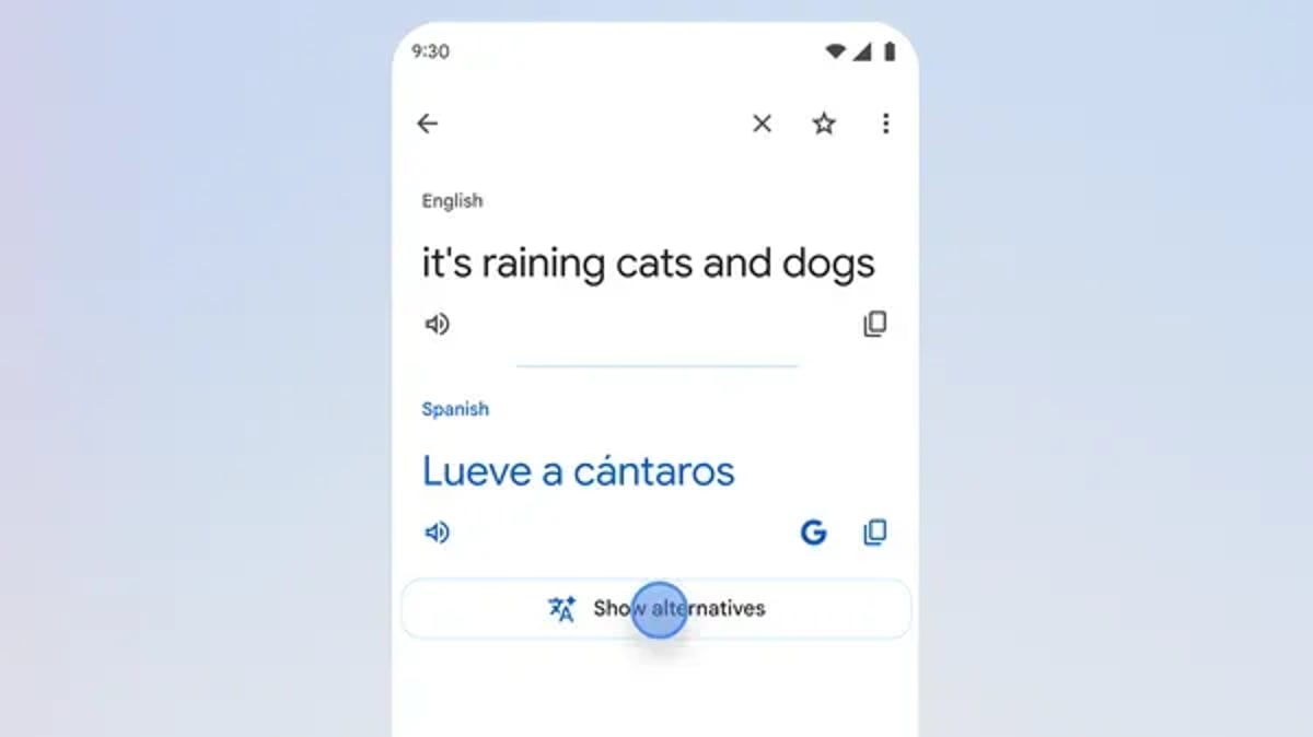 Google Translate Gets AI Smarts with Context Buttons