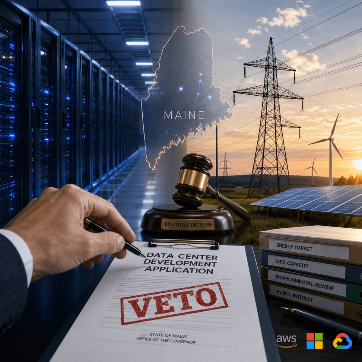 Maine Governor Vetoes Nation's First Data Center Ban