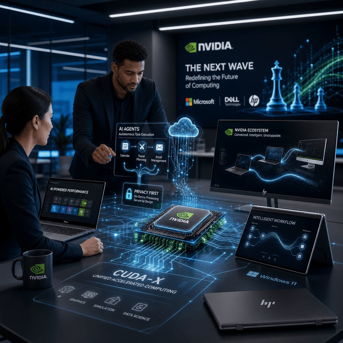 Nvidia Storms $200B CPU Market with AI Agent PCs