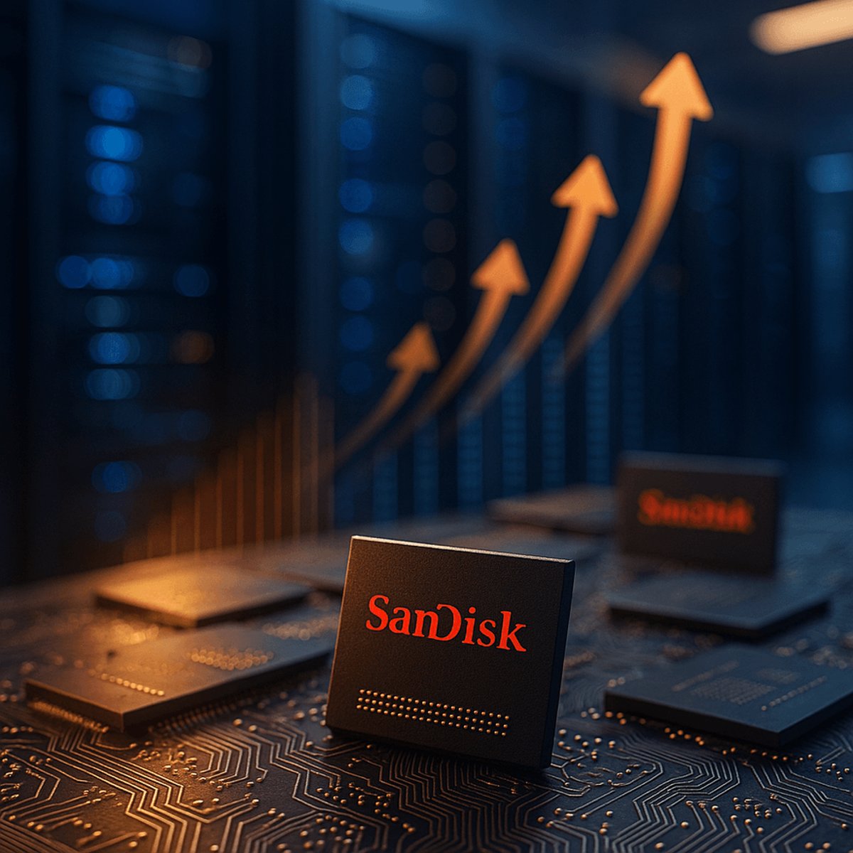 SanDisk Stock Surges 14% on AI Memory Shortage Windfall