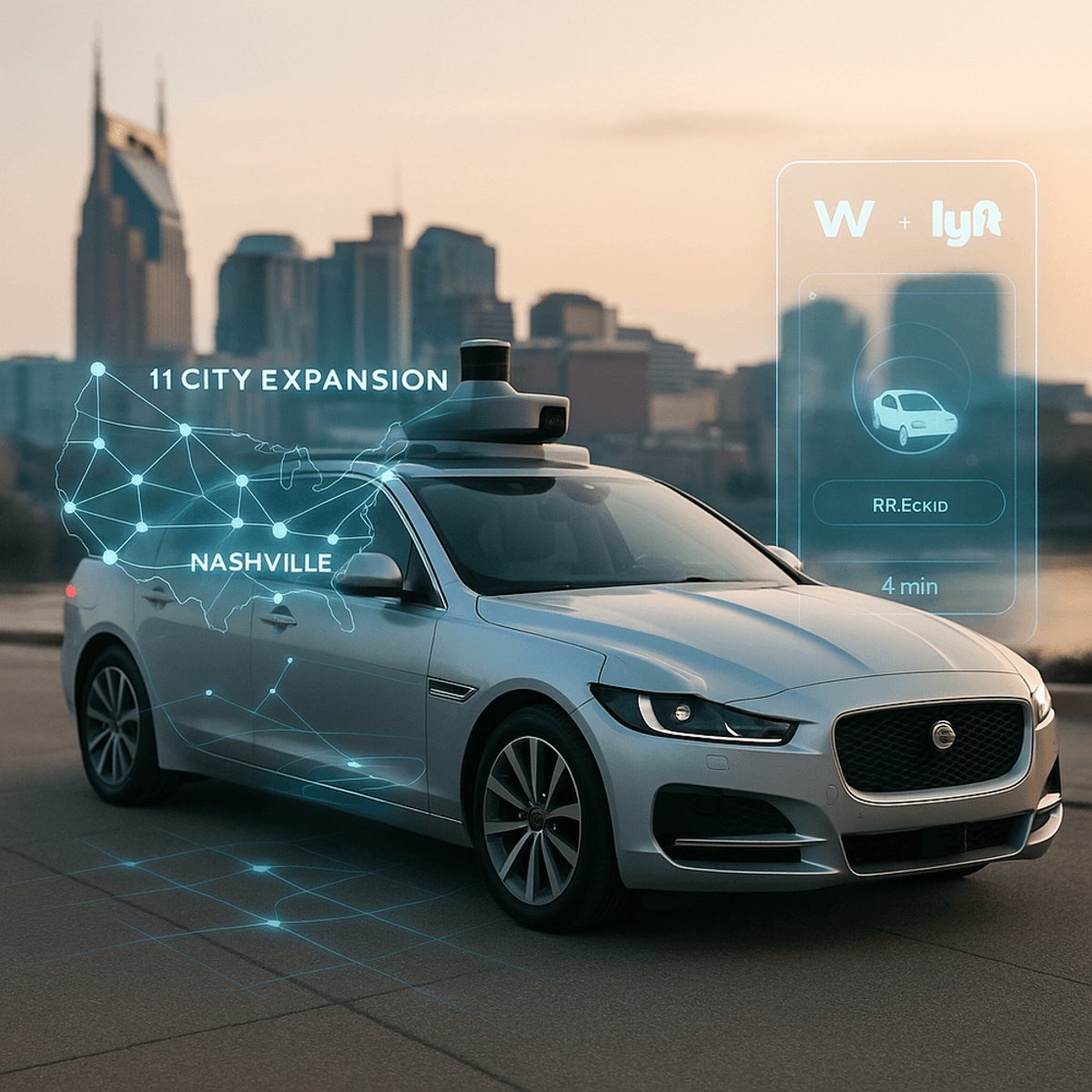 Waymo Hits 11 Cities, Partners with Lyft in Nashville Push