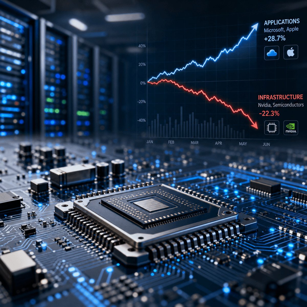 Nvidia, Alphabet Lag Megacap Rally as AI Cost Fears Hit Chips