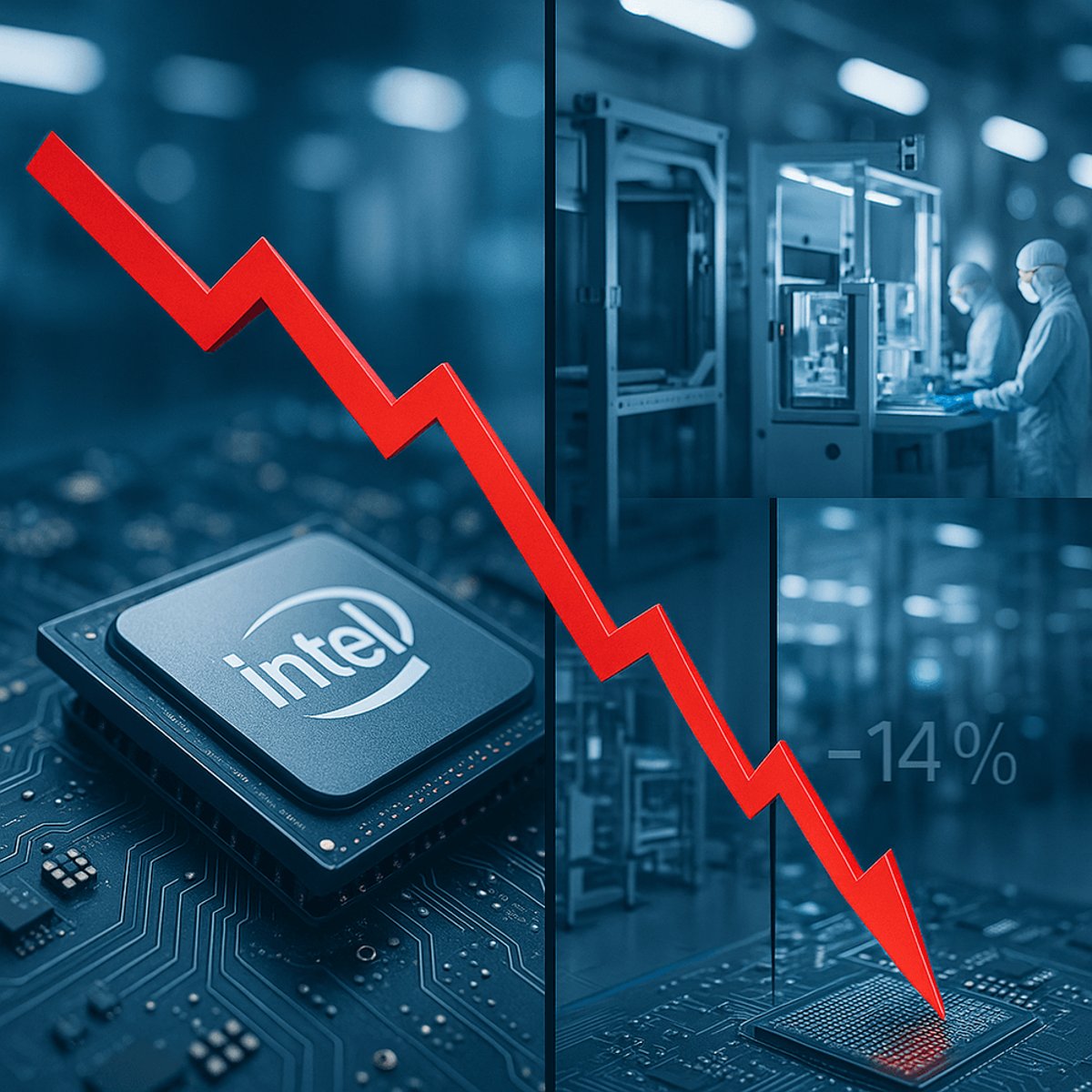 Intel crashes 14% as chip supply shortage derails turnaround
