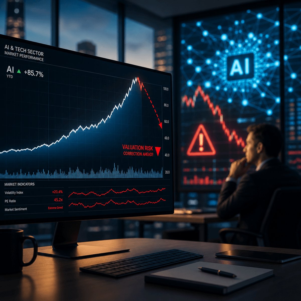 ECB Warns AI Valuations Face 'Worrisome' Correction Ahead