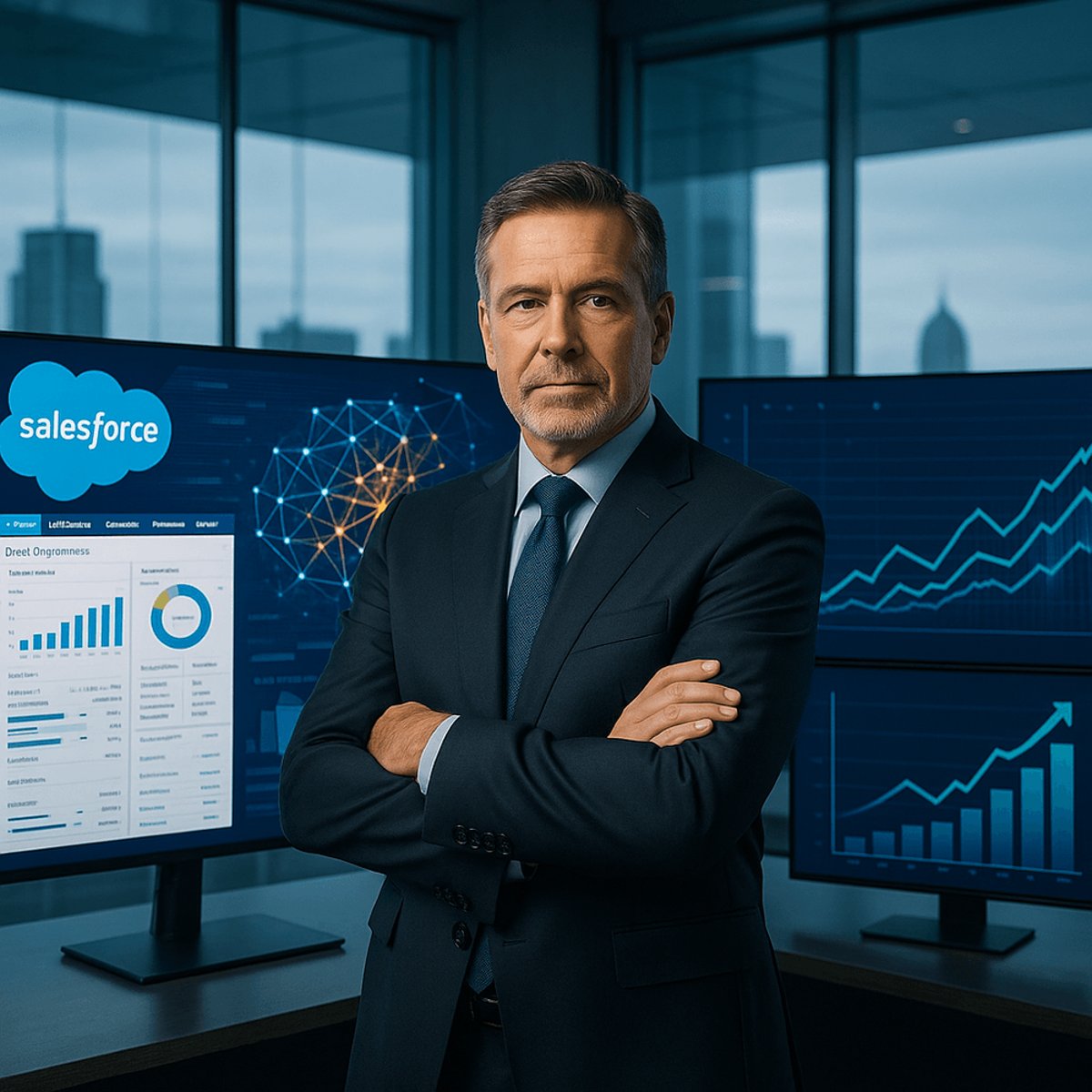Benioff Defends Salesforce Against AI Disruption Fears