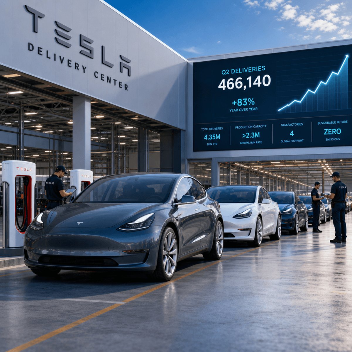 Tesla Delivers 480K Vehicles in Q2, Beating Forecasts