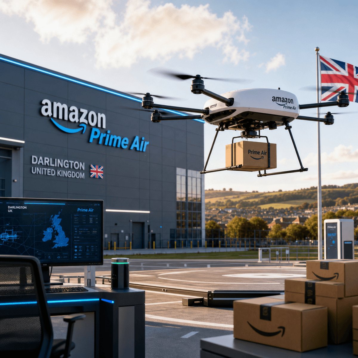Amazon launches first international drone delivery hub in UK