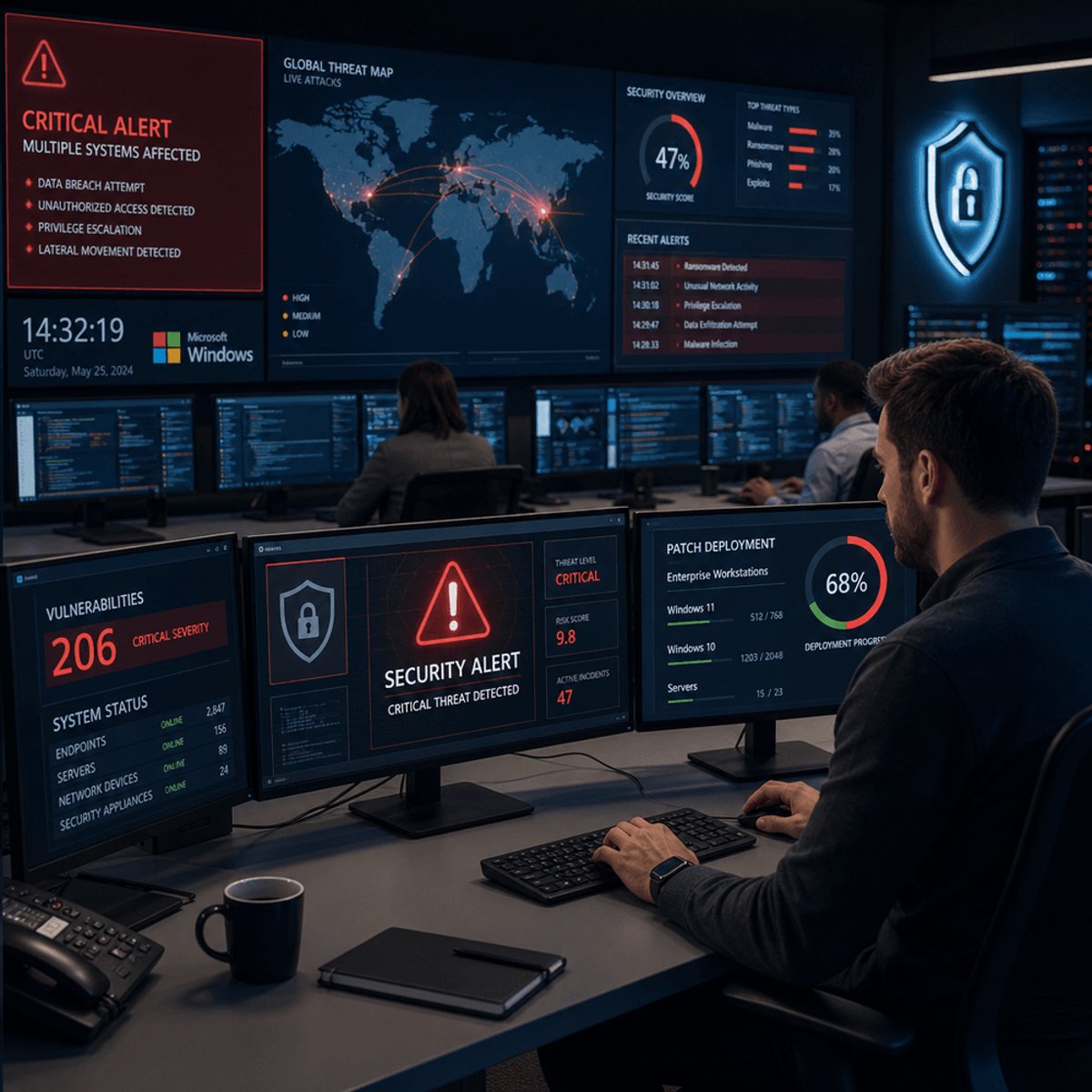 Microsoft Drops Record 206 Windows Patches - 3 Zero-Days Active