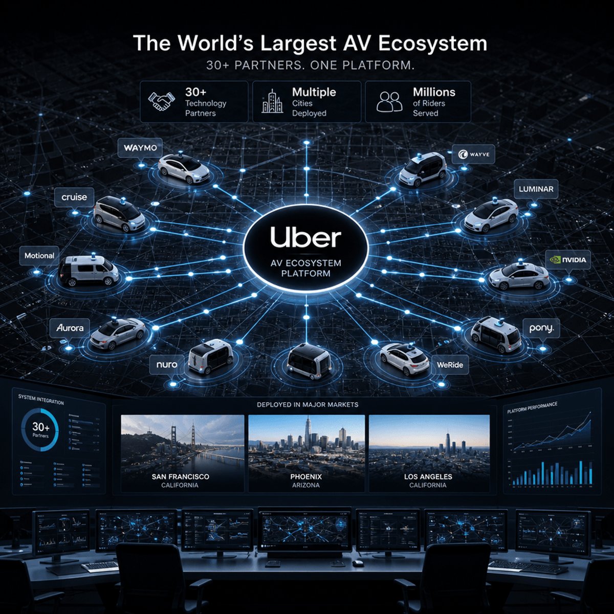 Uber's AV Empire: 30+ Partnerships Reshape Ride-Hailing