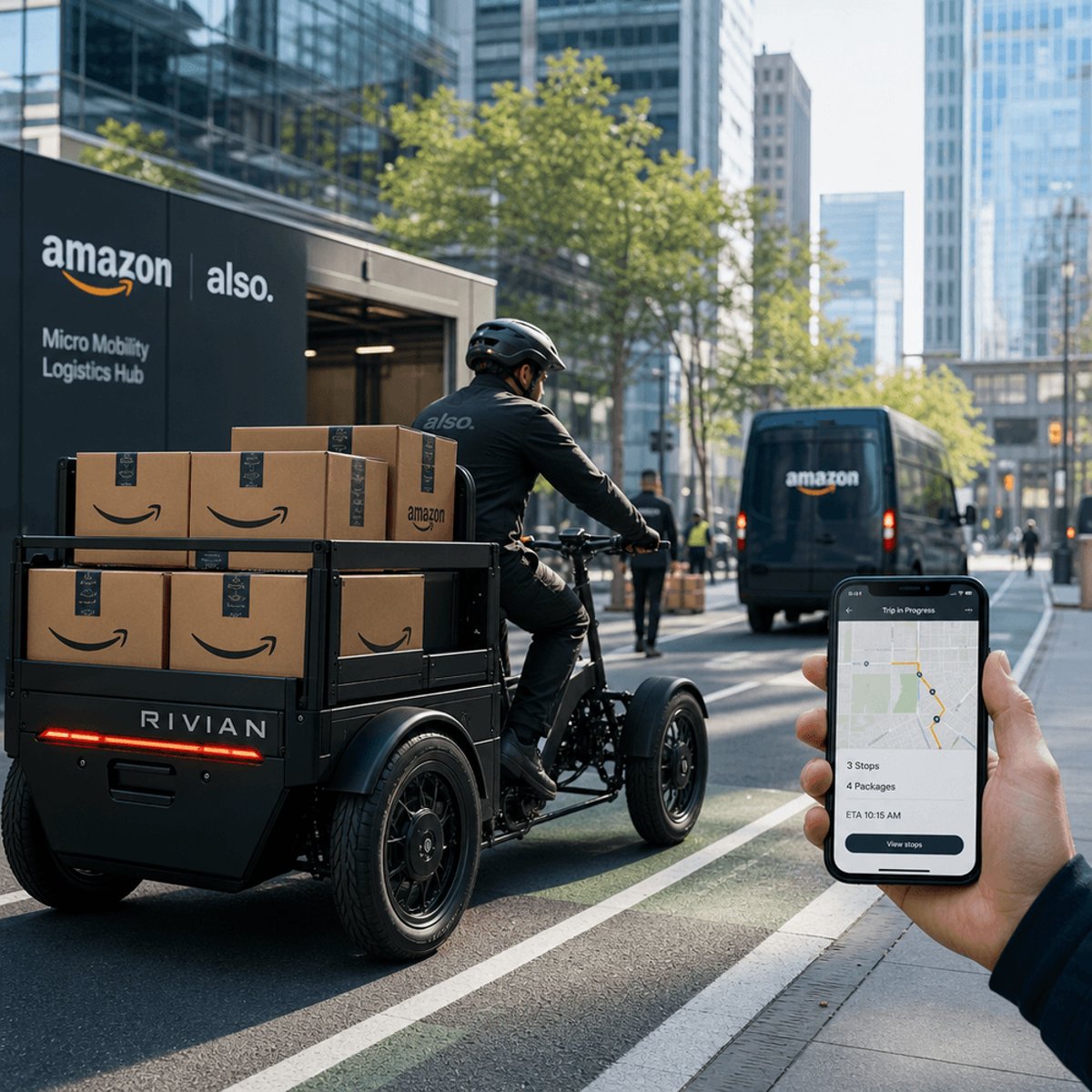Rivian Spinoff Also Ships E-Bikes, Eyes Amazon Cargo Deal