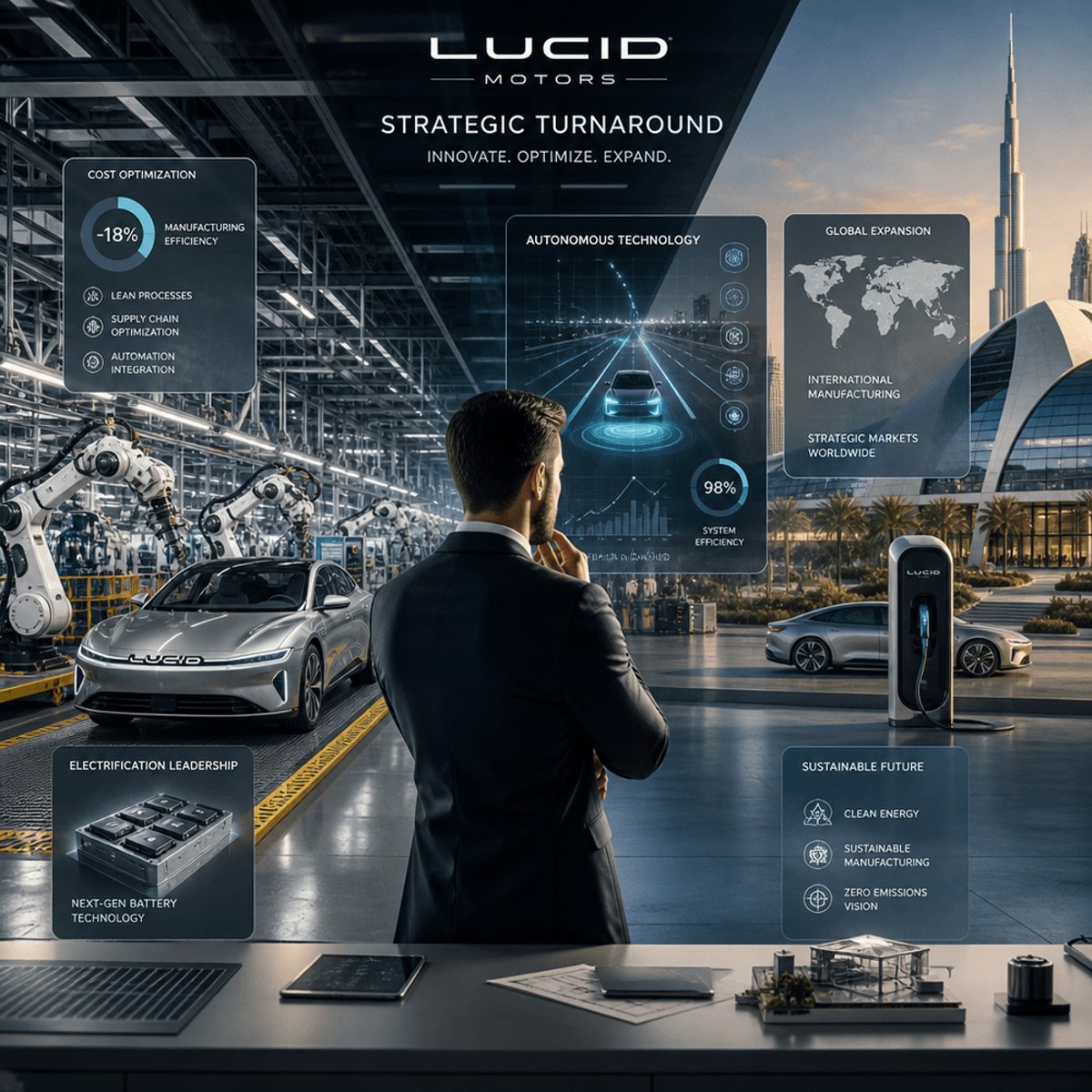 Lucid bets survival on $1.4B cuts, robotaxi pivot under new CEO