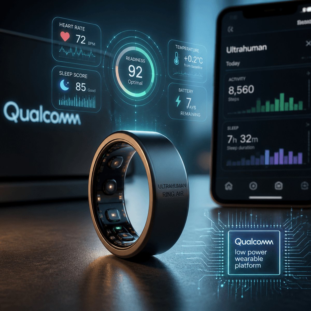 Qualcomm Bets $70M on Ultrahuman's Smart Ring Leap