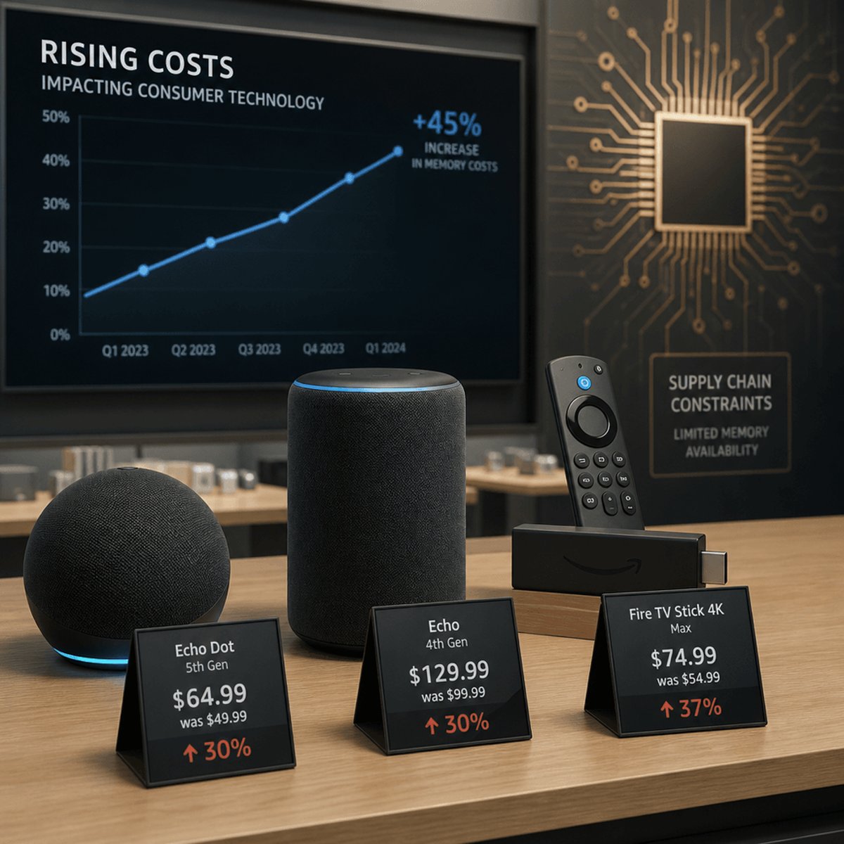 Amazon Hikes Echo, Fire TV Prices 60% as Memory Crunch Bites
