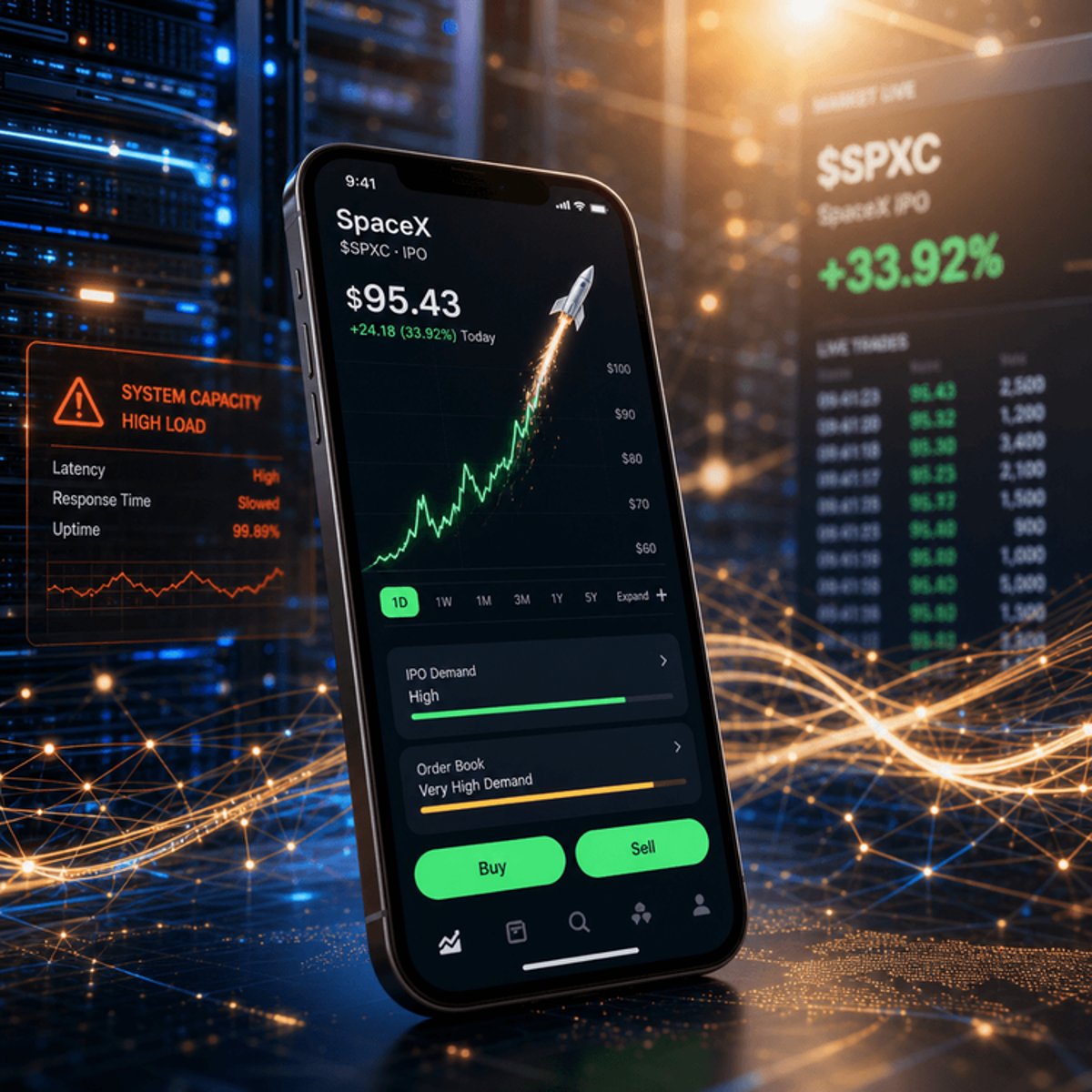 Robinhood crashes as SpaceX IPO smashes traffic records
