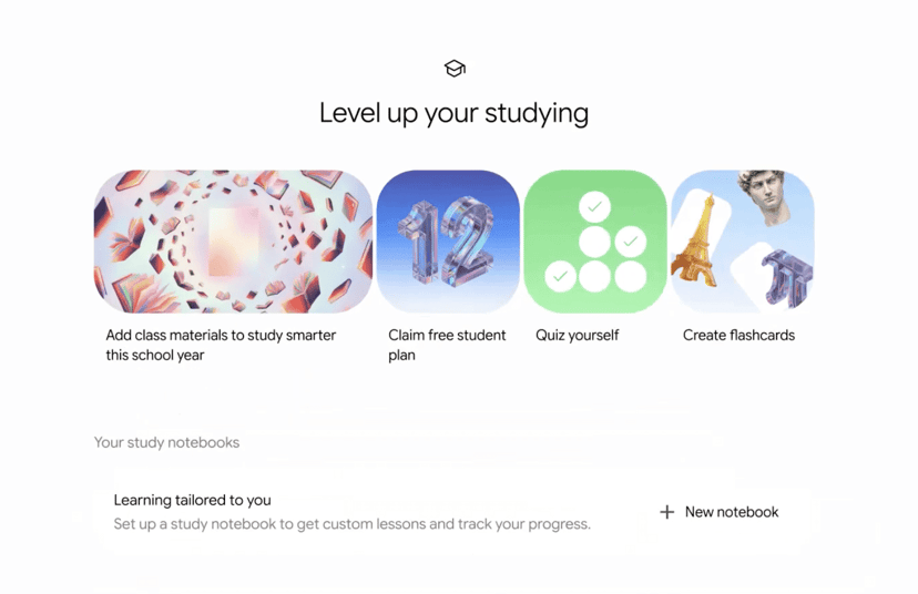 Google Gemini Launches Student Hub With AI Study Tools
