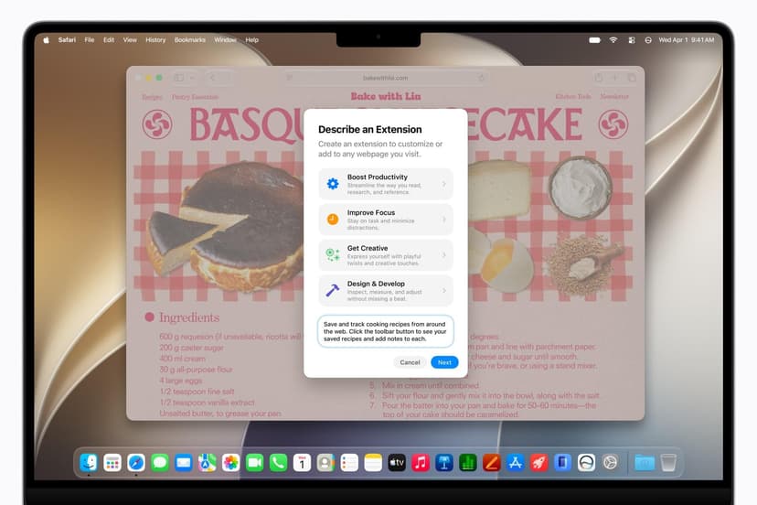 Apple turns Safari users into extension developers with AI