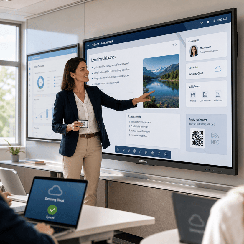 Samsung AMS Turns Shared Classroom Displays Into Personal Workspaces
