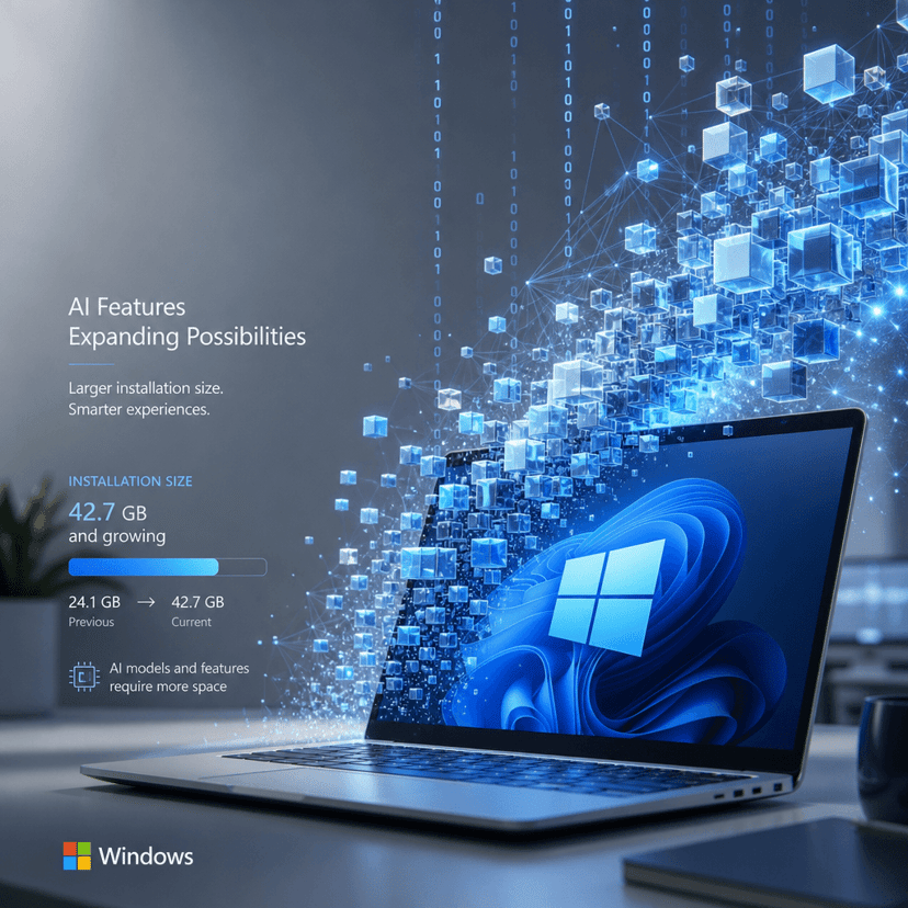 Windows Installation Files Balloon as AI Features Bloat ISOs