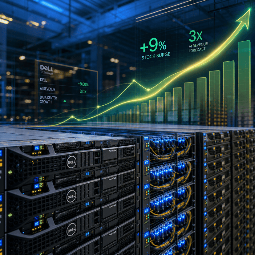 Dell Stock Jumps 9% as AI Server Forecast Triples