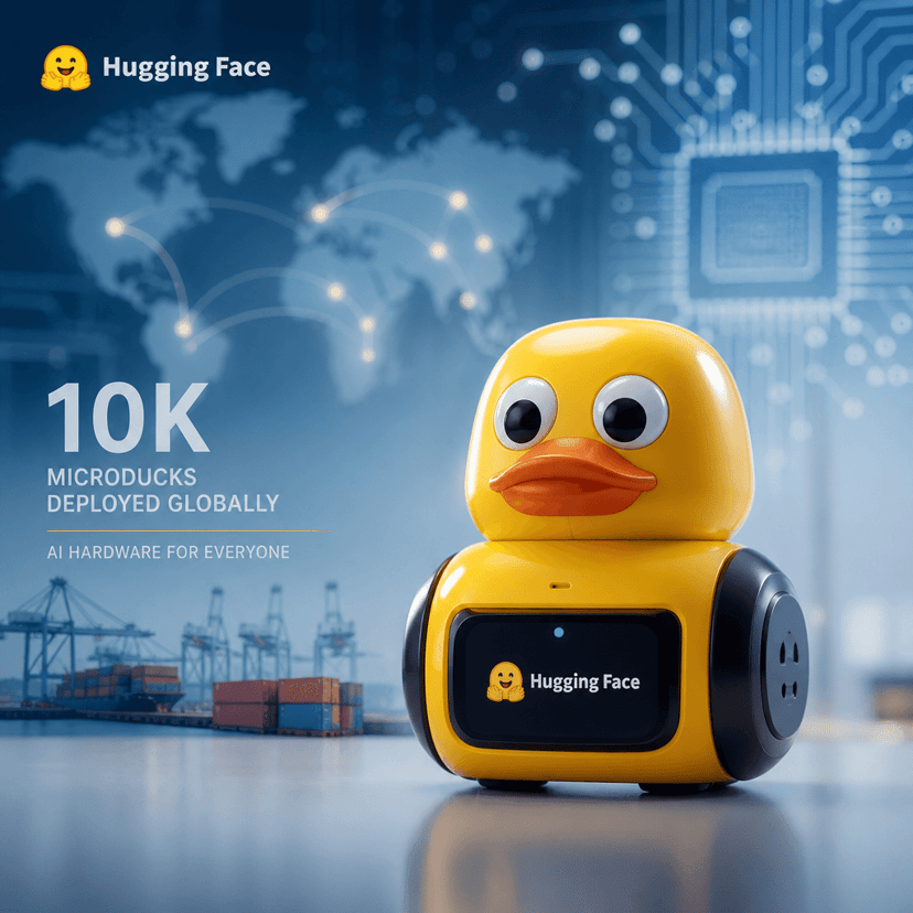Hugging Face's Duck Robot Sells 10K Units, Runs on China Chip