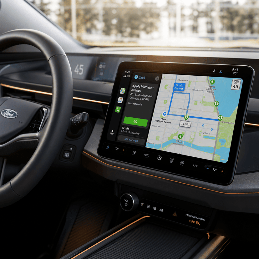 Ford embeds Apple Maps directly into EV dashboards