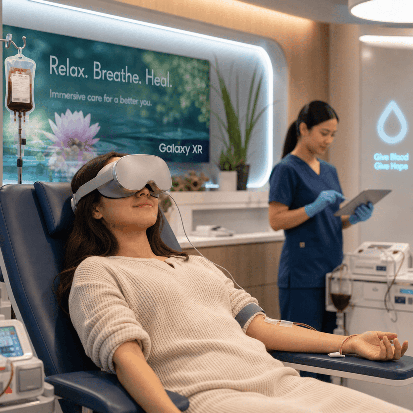 Samsung Galaxy XR Tackles Blood Donation Anxiety in Abbott Partnership