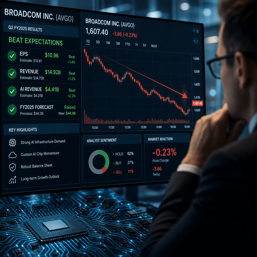 Broadcom Stock Slides 5% Despite Earnings Beat