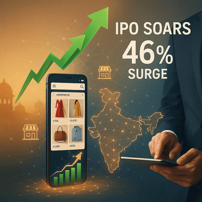Meesho's $606M IPO Soars 46% on Debut Day