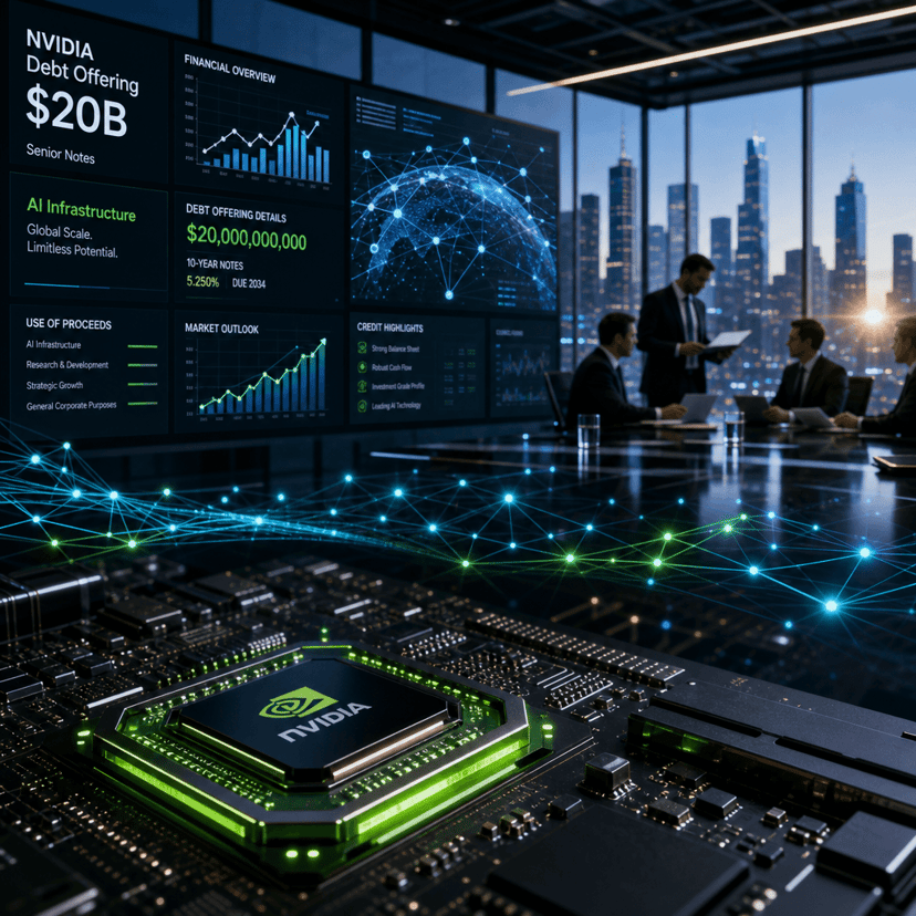 Nvidia Raises $20B in First Debt Sale Since AI Boom Began