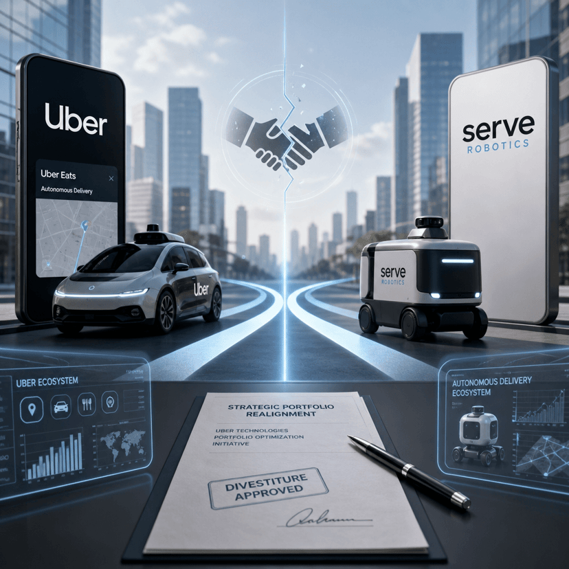 Uber Blindsides Serve Robotics With Surprise Stake Sale