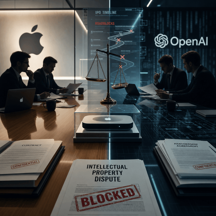 Apple Lawsuit Threatens OpenAI's Hardware Push and IPO Timeline