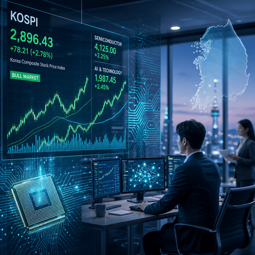South Korea's Kospi Surges Into Bull Market on Chip Rally