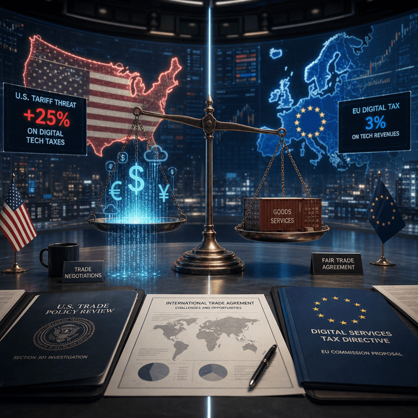 Trump's 100% Tariff Threat Hits Tech Giants on Digital Taxes