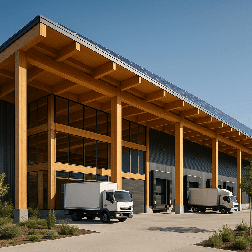 Amazon Tests Mass Timber Delivery Hub in Sustainability Push