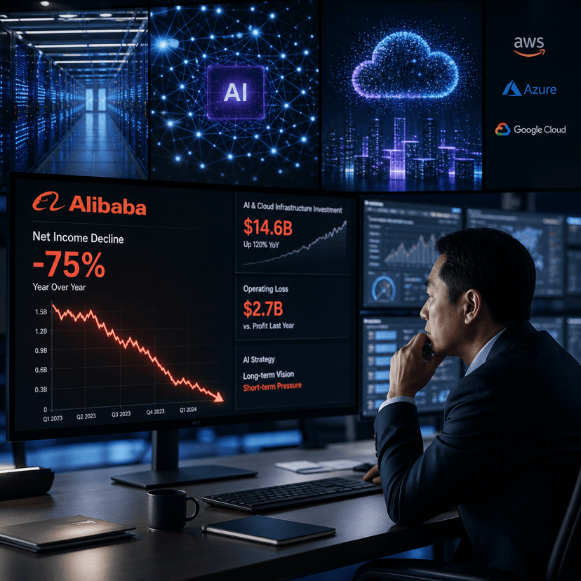 Alibaba Profit Plunges 75% as AI Spending Spree Hits Bottom Line