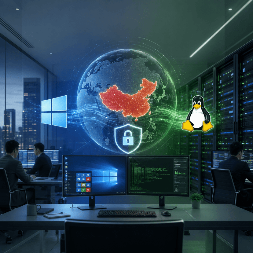 China Accelerates Windows Exit, Joins Europe's Linux Push