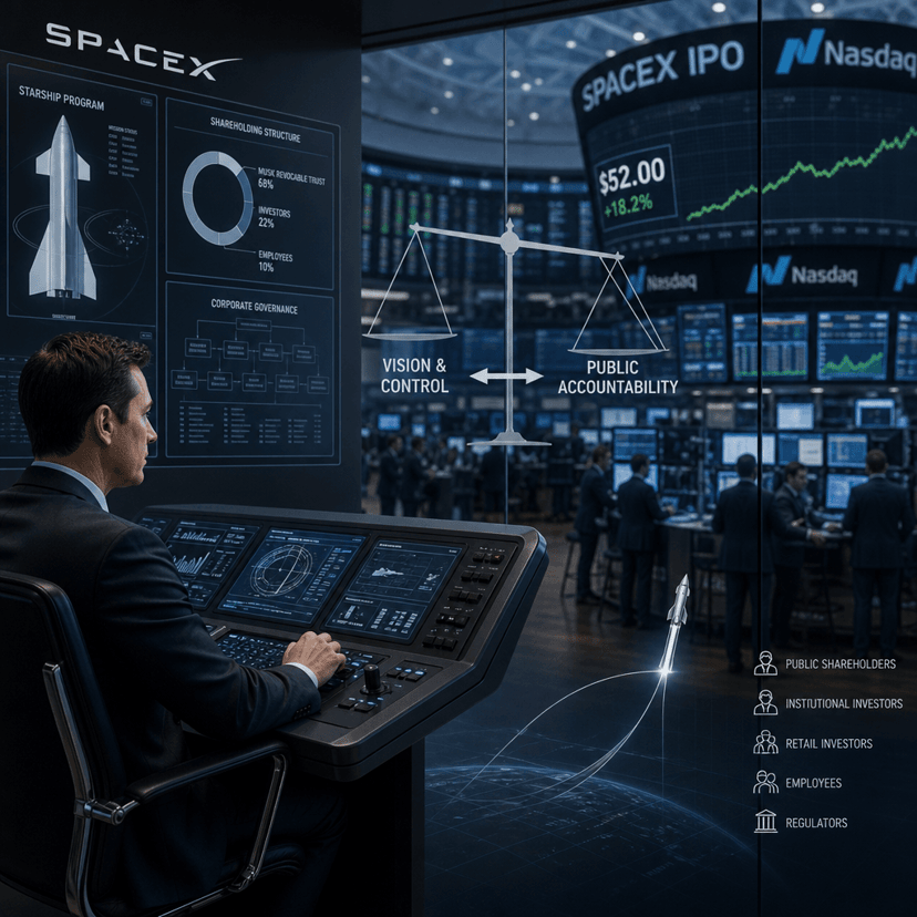 SpaceX IPO Tests Musk's Iron Grip as Critics Circle